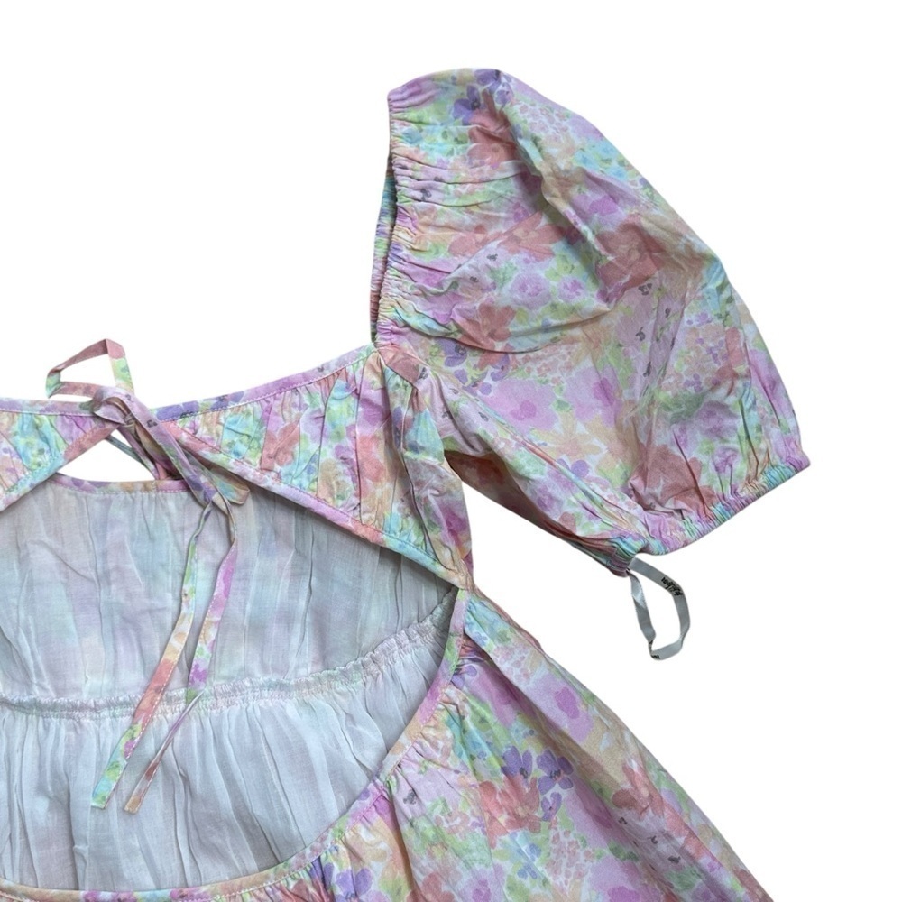 For Love & Lemons Floral Babydoll Kennedy Mini Dress Womens M - Picture 9 of 11